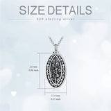 Personalized Custom Birth Flower Urn Necklace for Ashes S925 Silver 12 Month Pendant Cremation Jewelry for Women