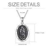 Sterling Silver  Virgin Mary Saint Florian Saint Jude Saint Michael Saint Benedict Amulet Protection Pendant Necklace