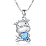 Sterling Silver Birthstone Cow Pendant Necklace