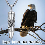 Bullet Urn Necklace for Ashes 925 Sterling Silver Butterfly Rose Pendant Keepsake Cremation Jewelry Gift for Women Men