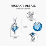 Sterling Silve 12Month  Birthstone Birth Flower Necklace  Pendant Necklace