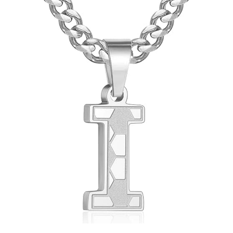 14K Gold Plated Soccer Initial Pendant Necklace for Men