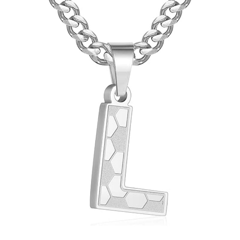 14K Gold Plated Soccer Initial Pendant Necklace for Men