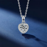 Sterling Silver 1CT Moissanite Pendant Necklace
