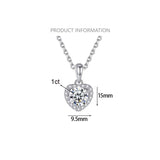 Sterling Silver 1CT Moissanite Pendant Necklace