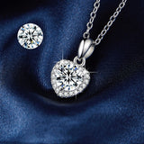 Sterling Silver 1CT Moissanite Pendant Necklace
