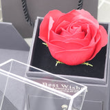 New Grey Gift Box Double Door Rose Gift Box Jewelry Box Ring Earring Necklace Jewelry Box