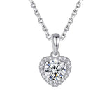 Sterling Silver 1CT Moissanite Pendant Necklace