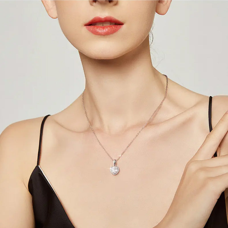 Sterling Silver 1CT Moissanite Pendant Necklace