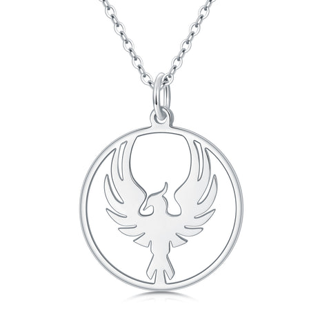 Sterling Silver Phoenix Pendant Necklace