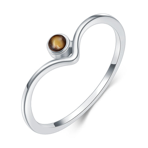 Sterling Silver Simple Mustard Seed Nature Ring