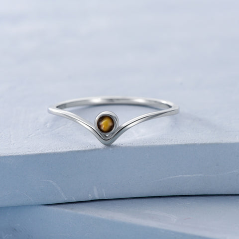 Sterling Silver Simple Mustard Seed Nature Ring