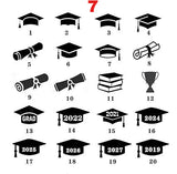 Sterling Silver Personalized  Birthstone Engraved Pattern High School College Class Ring Gift for Graduates