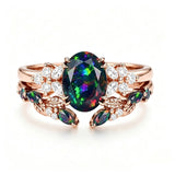 Sterling Silver 10K  14K  18K  Gold Personalized Engraved Black Opal Engagement Wedding Promise Ring for Her