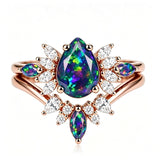 Sterling Silver 10K  14K  18K  Gold Personalized Engraved Black Opal Engagement Wedding Promise Ring for Her