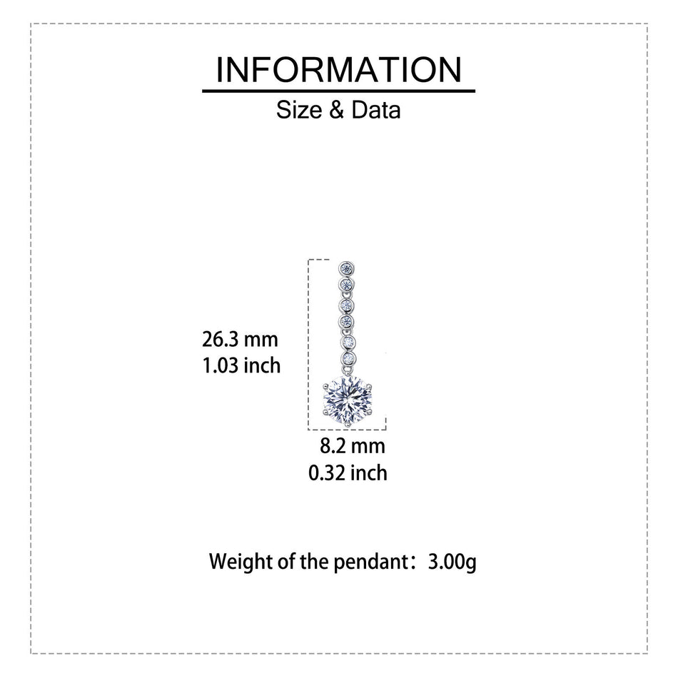 925 Sterling Silver Elegant Moissanite Drop Earrings With Symmetrical Design And Graduated Stones