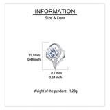 925 Sterling Silver Elegant Heart-shaped Moissanite Earrings In Plated with White Gold