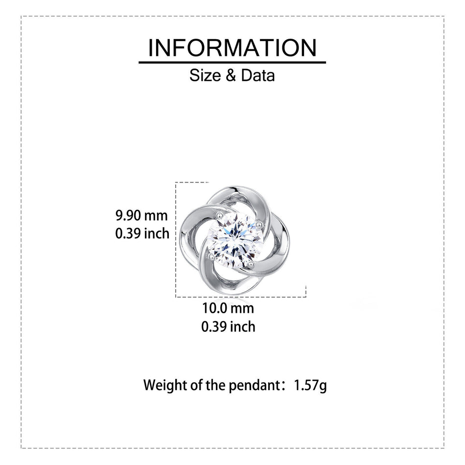 925 Sterling Silver Elegant Floral Moissanite Stud Earrings In Sterling Silver