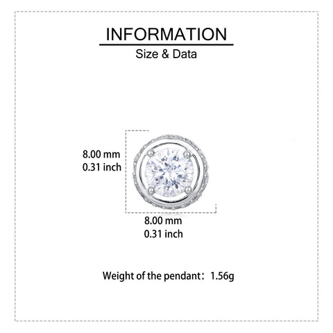 925 Sterling Silver Elegant Silver Moissanite Halo Stud Earrings With Pav¨¦ Accents