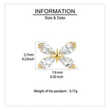 925 Sterling Silver Elegant Butterfly Gemstone Earrings With Plated With Gold Accents