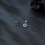 925 Sterling Silver Dual Circular Design Elements