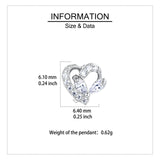 925 Sterling Silver Elegant Heart-shaped Zircon Accent Silver Stud Earrings