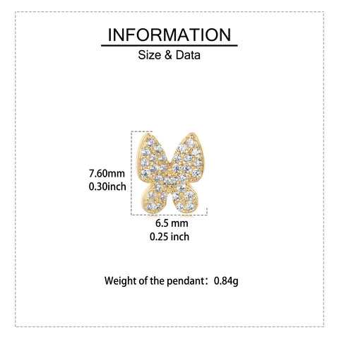 925 Sterling Silver Elegant Plated With Gold Butterfly Zircon Earrings With Sparkling Pav¨¦ Setting