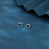 925 Sterling Silver **luxury Zircon Hoop Earrings: Elegant Circular Design With Sparkling Gemstones**