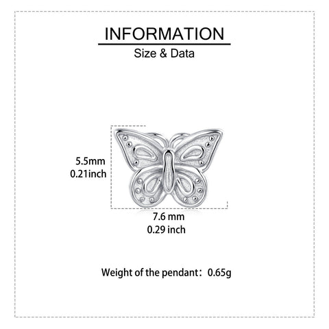 925 Sterling Silver Elegant Sterling Silver Butterfly Stud Earrings With Intricate Cut-out Wings And Sparkling Accents