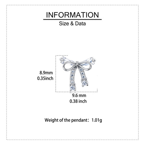 925 Sterling Silver Elegant Zircon Bow Earrings In Plated with White Gold