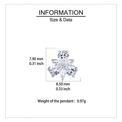 925 Sterling Silver Four-stone Clover Design Zircon Accent Stud Earrings In Plated with White Gold Setting