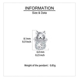 925 Sterling Silver Silver Zircon Lucky Cat Earrings ¨C Adorable Charm With Sparkling Accents