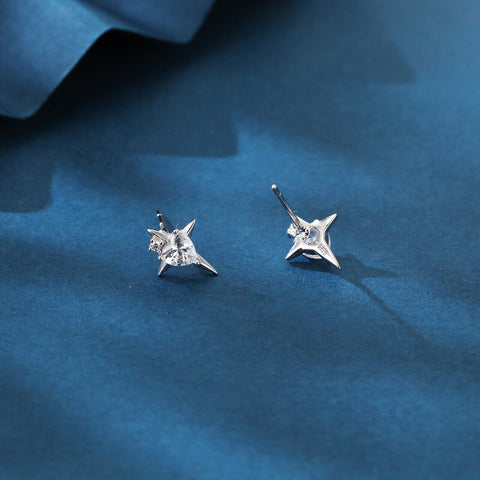 925 Sterling Silver **starlight Heart Zircon Earrings