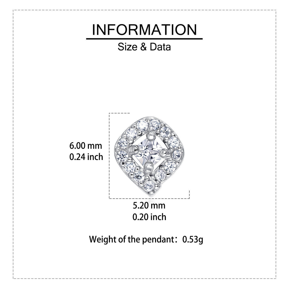 925 Sterling Silver Elegant Heart-shaped Zircon Stud Earrings With Symmetrical Halo Setting
