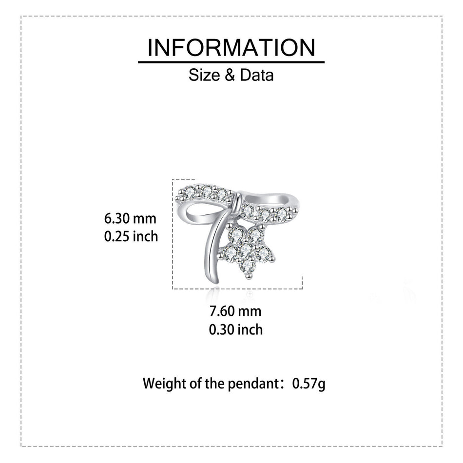 925 Sterling Silver Elegant Silver Bow Earrings With Zircon-accented Flowers On Blue Velvet