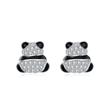 925 Sterling Silver Luxury Zircon Frog Stud Earrings