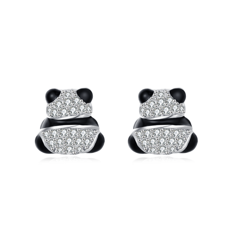 925 Sterling Silver Luxury Zircon Frog Stud Earrings