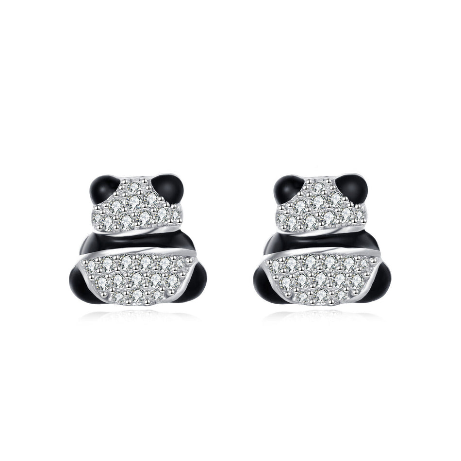 925 Sterling Silver Luxury Zircon Frog Stud Earrings