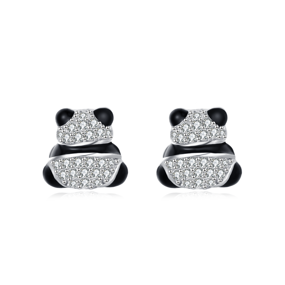 925 Sterling Silver Luxury Zircon Frog Stud Earrings