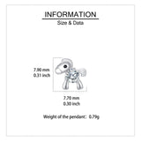 925 Sterling Silver Whimsical Silver Horse Stud Earrings With Zircon Accents