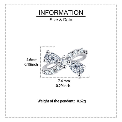925 Sterling Silver Elegant Zircon Bow Earrings In Sterling Silver ¨C Luxury Fashion Accessory