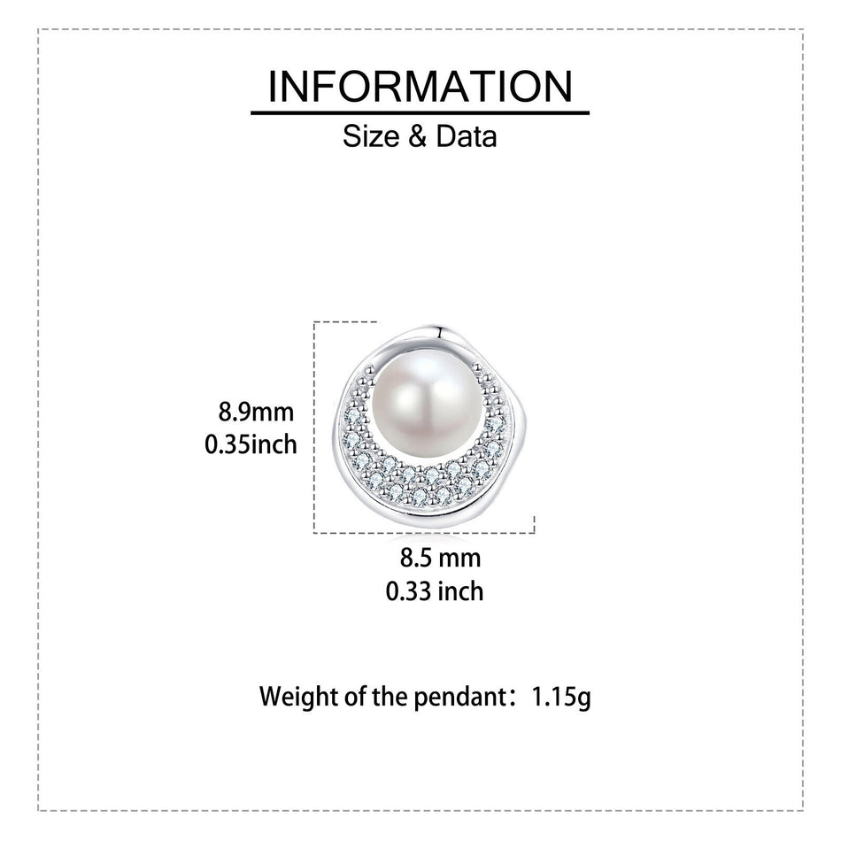 925 Sterling Silver Elegant Pearl & Zircon Halo Stud Earrings
