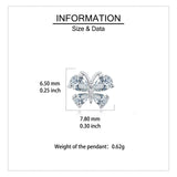 925 Sterling Silver Elegant Butterfly Zircon Earrings With Heart-shaped Gems In Sterling Silver