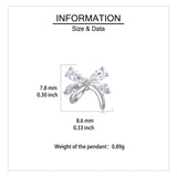 925 Sterling Silver Elegant Silver Butterfly Stud Earrings With Sparkling Zircon Accents