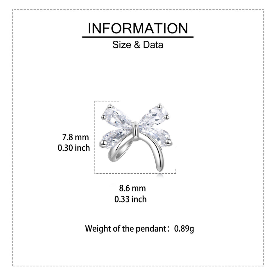 925 Sterling Silver Elegant Silver Butterfly Stud Earrings With Sparkling Zircon Accents