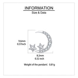 925 Sterling Silver Lunar Glamour: Celestial Silver Earrings With Zircon Stars