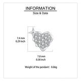 925 Sterling Silver Heart-shaped Zircon Earrings With Star Accent