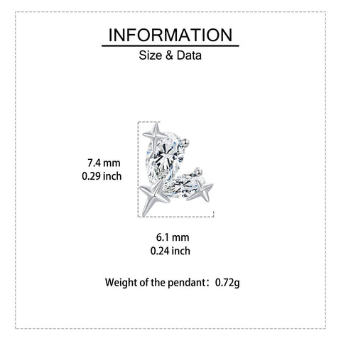 925 Sterling Silver Elegant Silver Star Stud Earrings With Clear Gemstone Accents