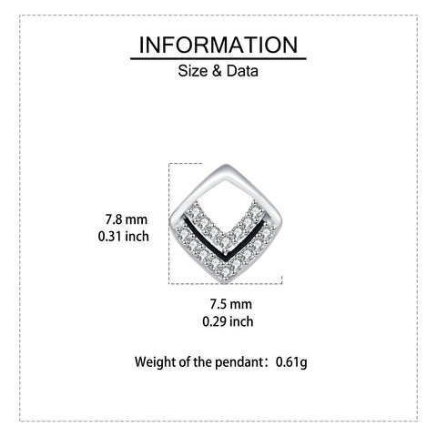 925 Sterling Silver Elegant Square Zircon Earrings With Black Enamel Accents In Sterling Silver