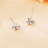 925 Sterling Silver Luxury Heart-shaped Zircon-studded Stud Earrings